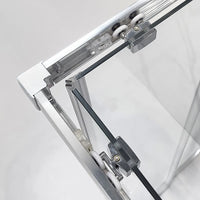 Box doccia 70x100x70 cm con doppio scorrevole trasparente H 200 cm Ted