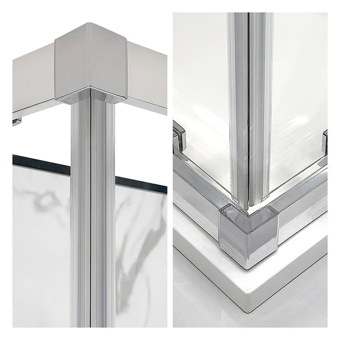 Box doccia 70x120x70 cm con doppio scorrevole serigrafato H 200 cm Ted