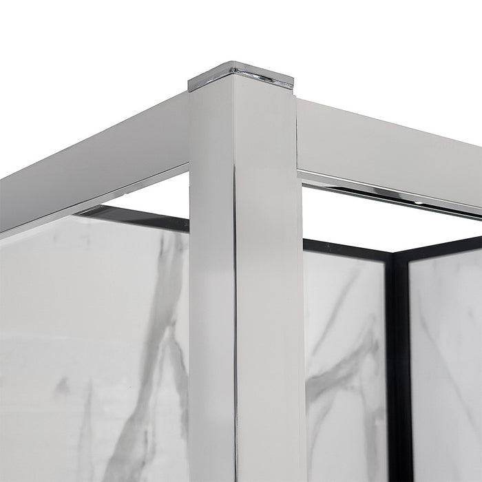 Box doccia 70x140x70 cm con doppio scorrevole trasparente H 200 cm Ted