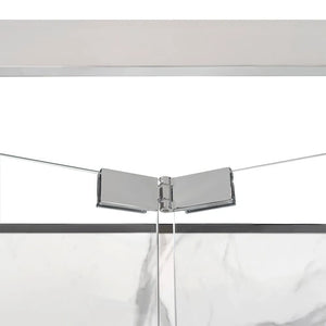 Box doccia 70x70 cm con porta a soffietto serigrafata H 200 cm Ted