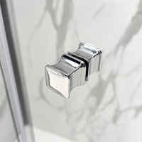 Box doccia 70x70 cm con porta a soffietto trasparente H 200 cm Ted