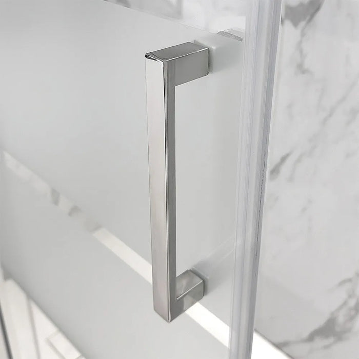 Box doccia 70x70x70 cm con porta a battente serigrafata H 200 cm Ted