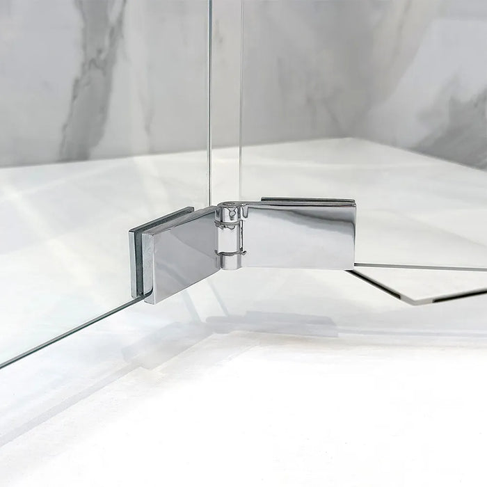 Box doccia 70x80 cm con porta a soffietto trasparente H 200 cm Ted