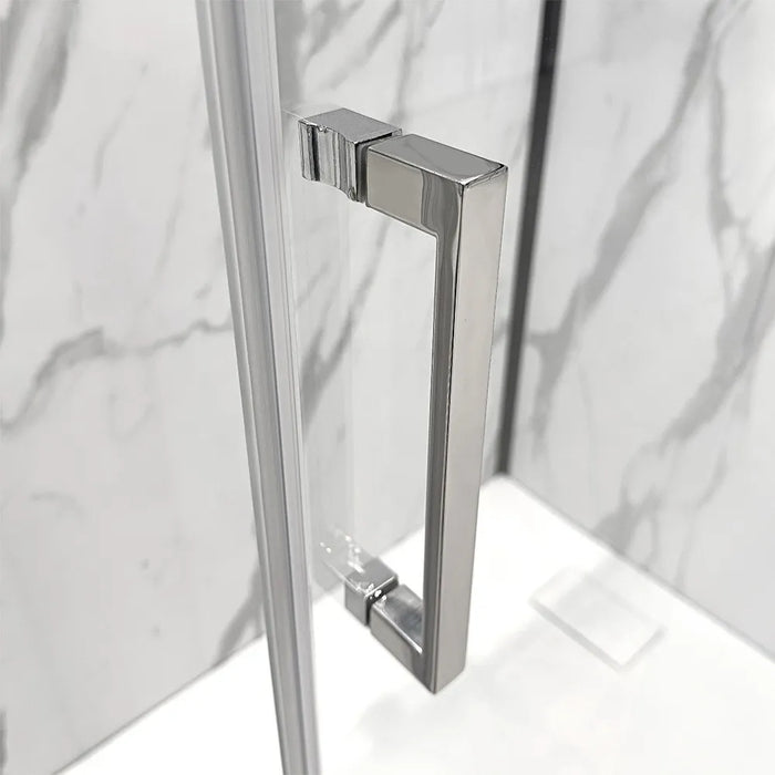 Box doccia 70x80x70 cm con porta a battente trasparente H 200 cm Ted