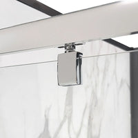 Box doccia 70x90x70 cm con porta a battente serigrafata H 200 cm Ted