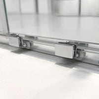 Box doccia 80x120x80 cm con doppio scorrevole serigrafato H 200 cm Ted