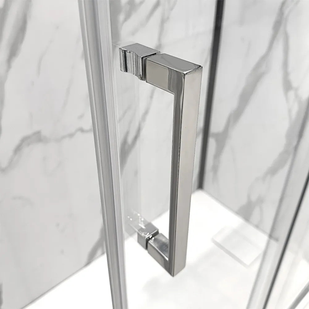 Box doccia 80x140x80 cm con porta scorrevole trasparente H 200 cm Ted