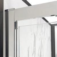 Box doccia 80x70 cm con porta a soffietto serigrafata H 200 cm Ted