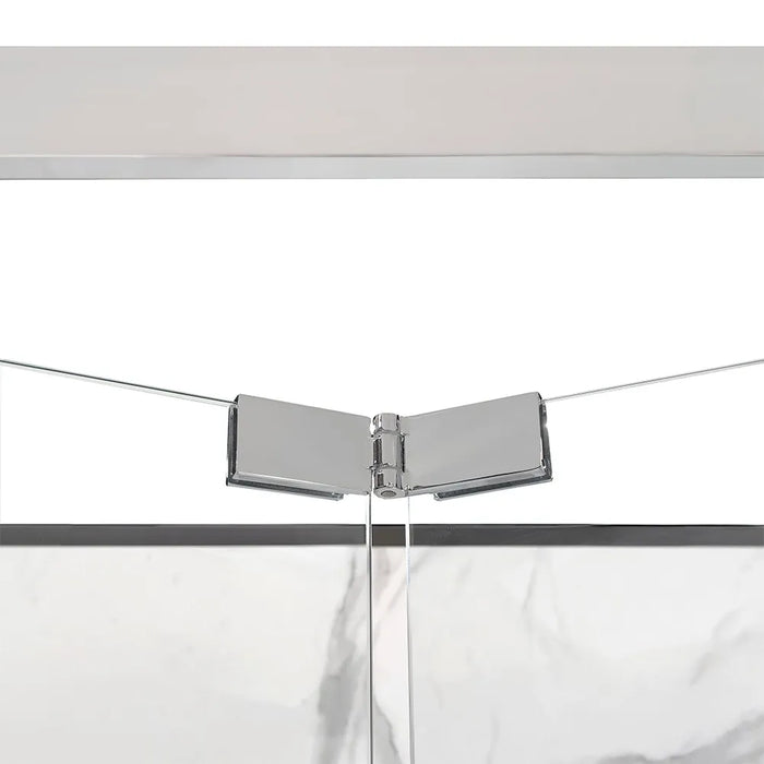 Box doccia 80x70 cm con porta a soffietto trasparente H 200 cm Ted