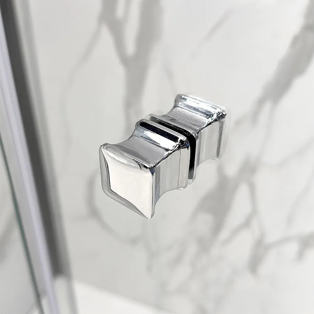 Box doccia 80x70 cm con porta a soffietto trasparente H 200 cm Ted