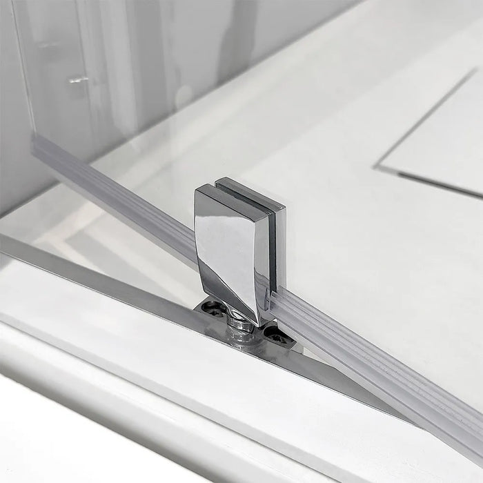 Box doccia 80x90x80 cm con porta a battente serigrafata H 200 cm Ted