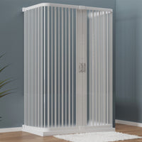 Box doccia a soffietto su tre lati in pvc ingresso centrale, misura 70x70x70