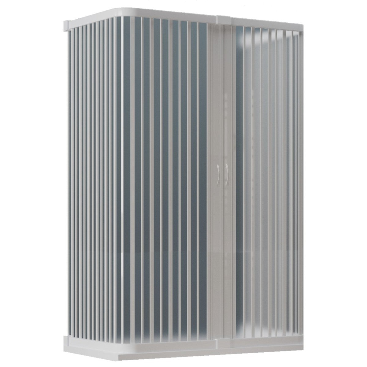 Box doccia a soffietto su tre lati in pvc ingresso centrale, misura 90x100x90