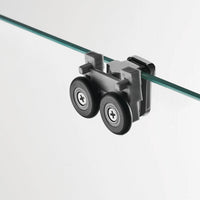 Box doccia angolare 2 lati scorrevoli serigrafato H195cm 8mm EASY Regos-90x90