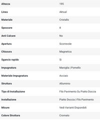 Box doccia angolare 2 lati scorrevoli serigrafato H195cm 8mm EASY Regos-90x140