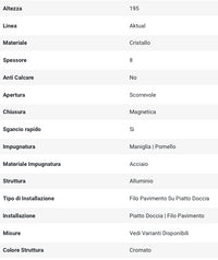 Box doccia angolare 2 lati scorrevoli serigrafato H195cm 8mm EASY Regos-90x120