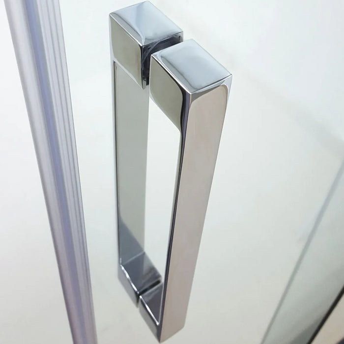 Box doccia angolare 2 lati scorrevoli serigrafato H195cm 8mm EASY Regos-90x150