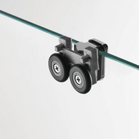 Box doccia angolare 2 lati scorrevoli serigrafato H195cm 8mm EASY Regos-90x120