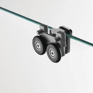 Box doccia angolare 2 lati scorrevoli serigrafato H195cm 8mm EASY Regos-90x120