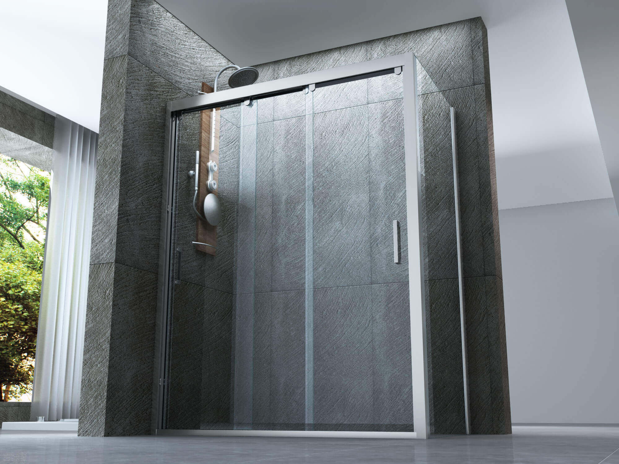 Box Doccia Angolare 3 Ante Scorrevoli 8mm H195 - 80x80