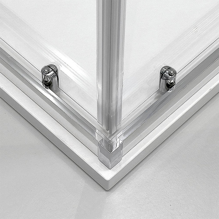 Box doccia angolare 70x90 cm doppio scorrevole vetro trasparente  Tay
