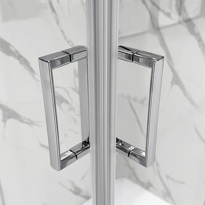 Box doccia angolare 70x90 cm doppio scorrevole vetro trasparente  Tay