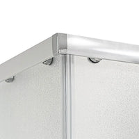 Box doccia angolare 70x90 cm Geo doppio scorrevole in cristallo opaco