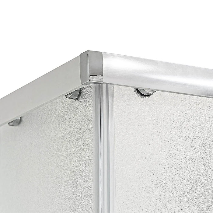 Box doccia angolare 70x90 cm Geo doppio scorrevole in cristallo opaco