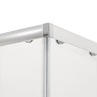 Box doccia angolare 80x100 cm Geo doppio scorrevole in cristallo trasparente