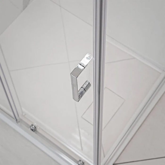Box doccia angolare 80x100 cm Icon fisso + scorrevole con vetro trasparente