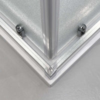 Box doccia angolare 80x120 cm doppio scorrevole vetro stampato  Tay