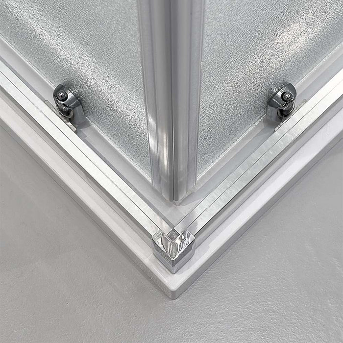 Box doccia angolare 80x120 cm doppio scorrevole vetro stampato  Tay