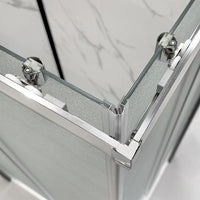 Box doccia angolare 80x120 cm doppio scorrevole vetro stampato  Tay