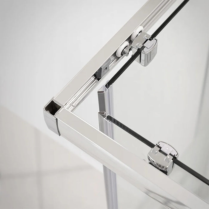 Box doccia angolare 80x120 cm Icon doppio scorrevole con vetro trasparente