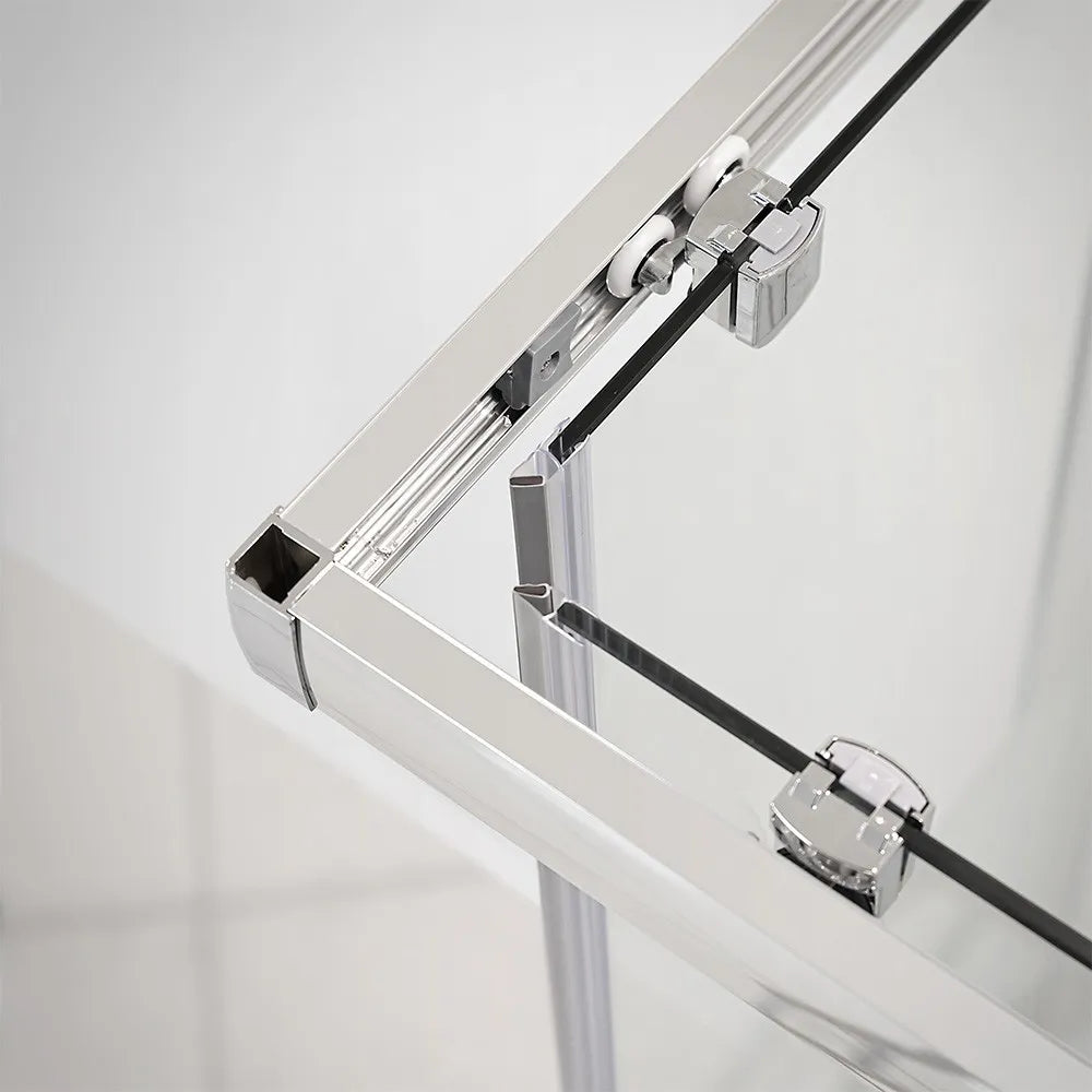 Box doccia angolare 80x140 cm Icon doppio scorrevole con vetro trasparente