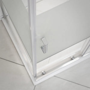 Box doccia angolare 80x140 cm Icon fisso + scorrevole con vetro serigrafato