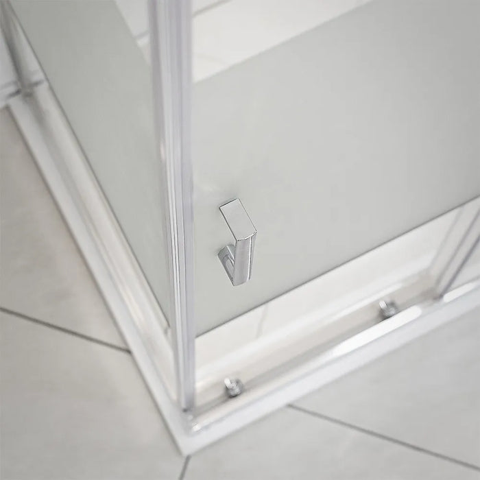 Box doccia angolare 80x140 cm Icon fisso + scorrevole con vetro serigrafato