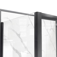 Box doccia angolare 80x140 cm scorrevole con profilo nero opaco  Tay