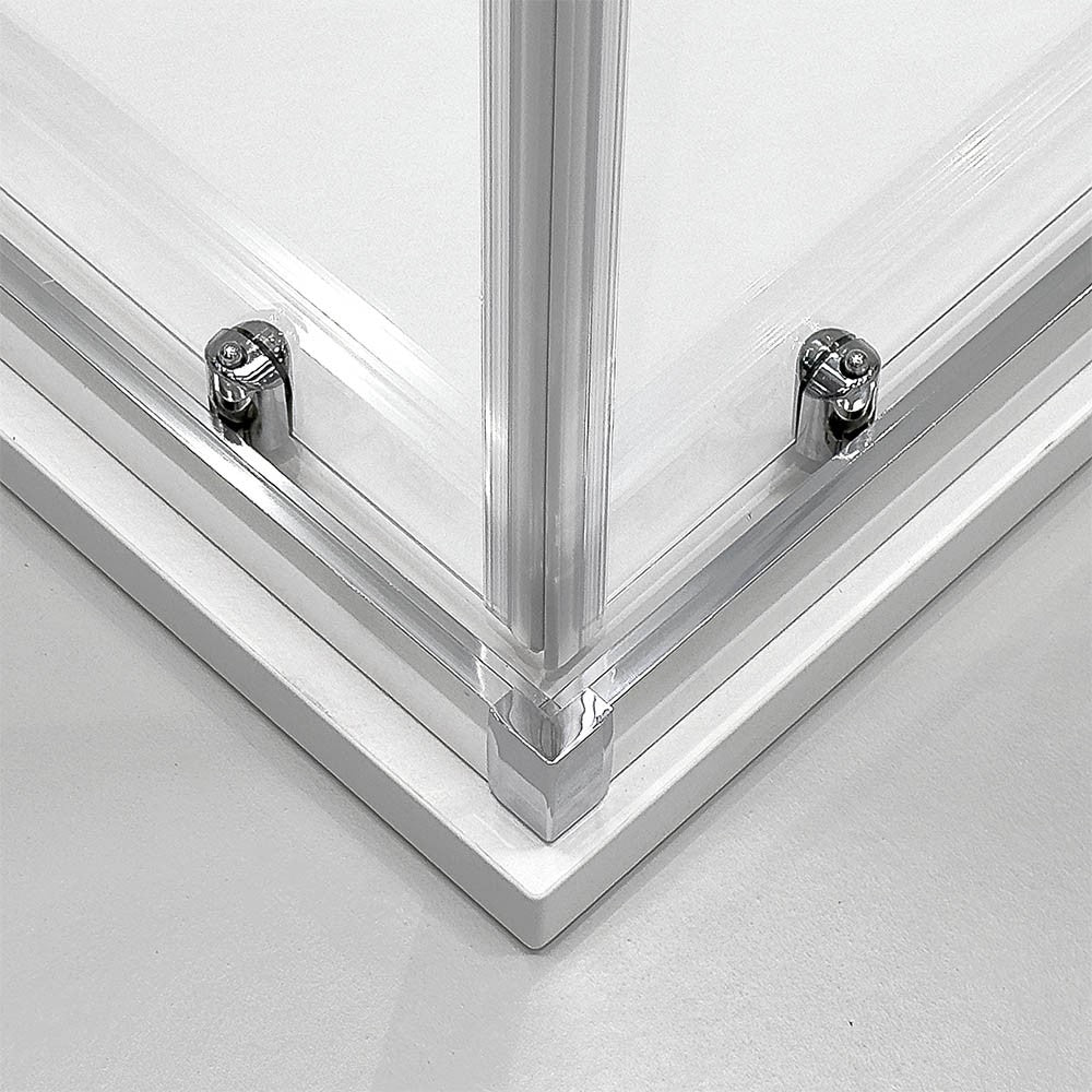 Box doccia angolare 80x80 cm doppio scorrevole vetro trasparente  Tay