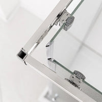 Box doccia angolare 80x80 cm Geo doppio scorrevole in cristallo opaco