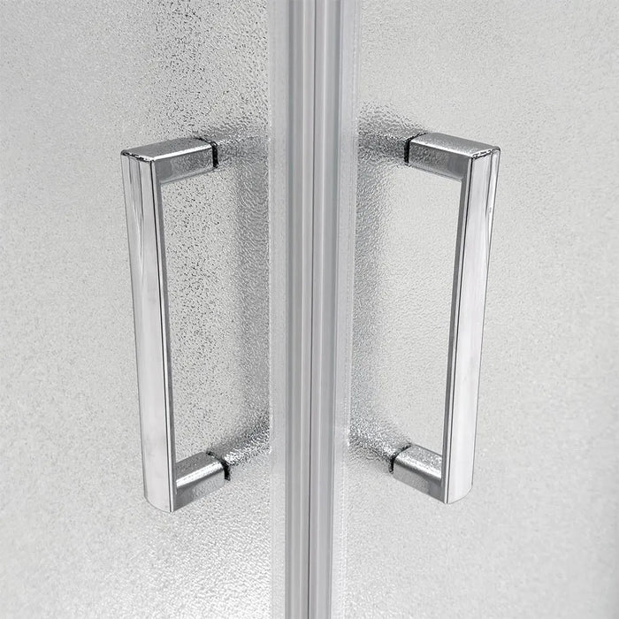 Box doccia angolare 90x90 cm doppio scorrevole vetro stampato Tay