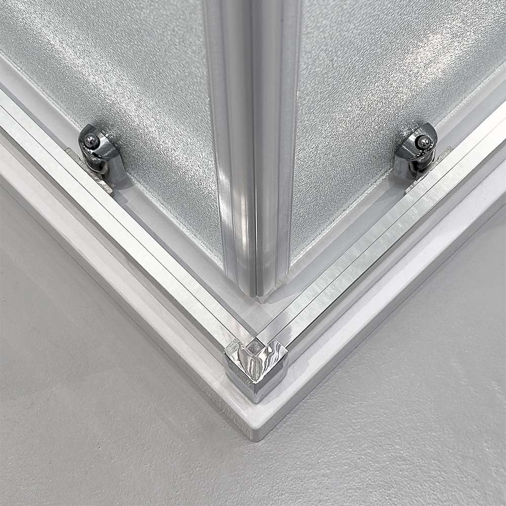 Box doccia angolare 90x90 cm doppio scorrevole vetro stampato Tay
