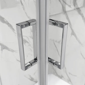 Box doccia angolare 90x90 cm doppio scorrevole vetro trasparente Tay