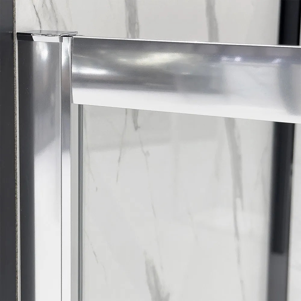 Box doccia angolare 90x90 cm doppio scorrevole vetro trasparente Tay