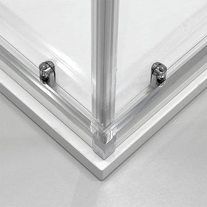 Box doccia angolare 90x90 cm doppio scorrevole vetro trasparente Tay