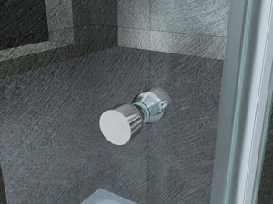 Box Doccia 8mm H195 Lato Fisso Più Anta a Libro Apertura Totale - Cancer - 100x80 - Ingresso lato corto