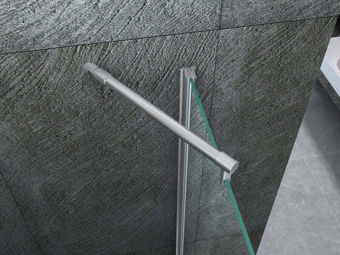 Box Doccia 8mm H195 Lato Fisso Più Anta a Libro Apertura Totale - Cancer - 100x80 - Ingresso lato corto