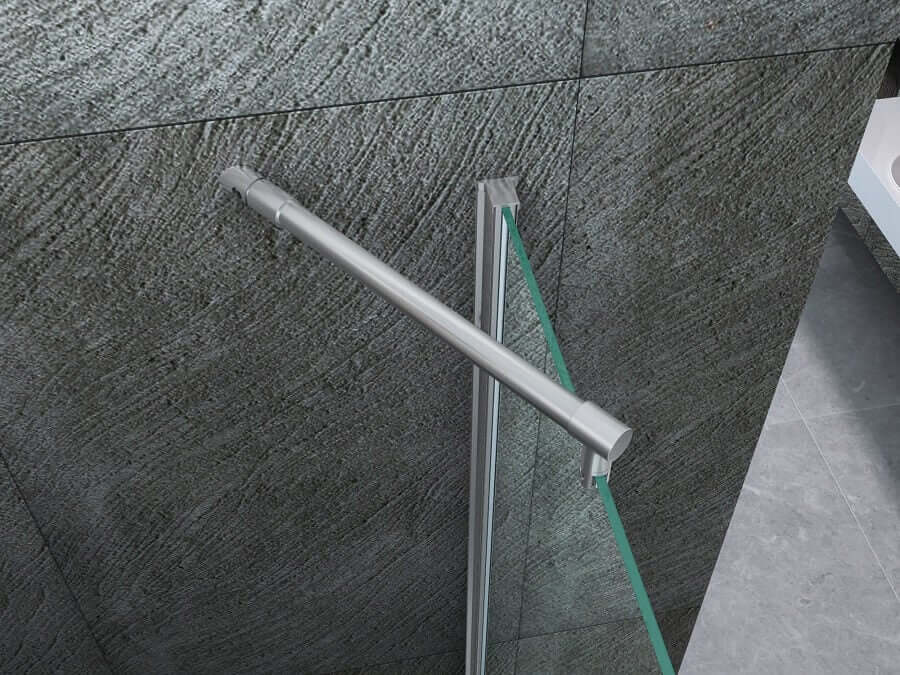 Box Doccia 8mm H195 Lato Fisso Più Anta a Libro Apertura Totale - Cancer - 100x80 - Ingresso lato corto