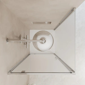 Box doccia 70x90 cm angolare apertura a battente vetro 6mm opaco | Apulia