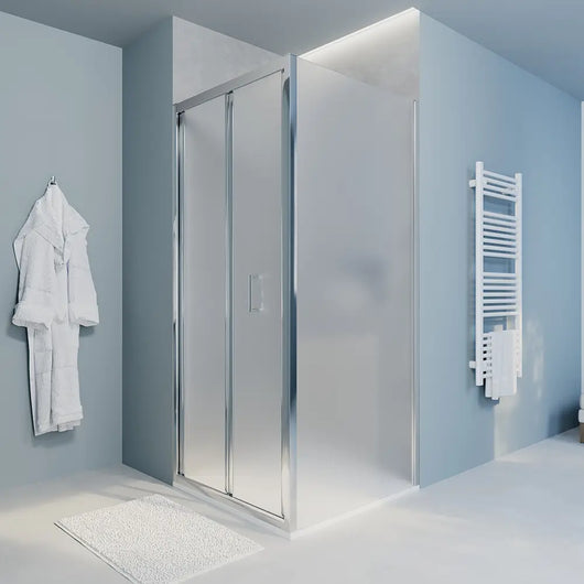 Box doccia 75x90 cm angolare apertura a libro vetro 6mm opaco | Capri